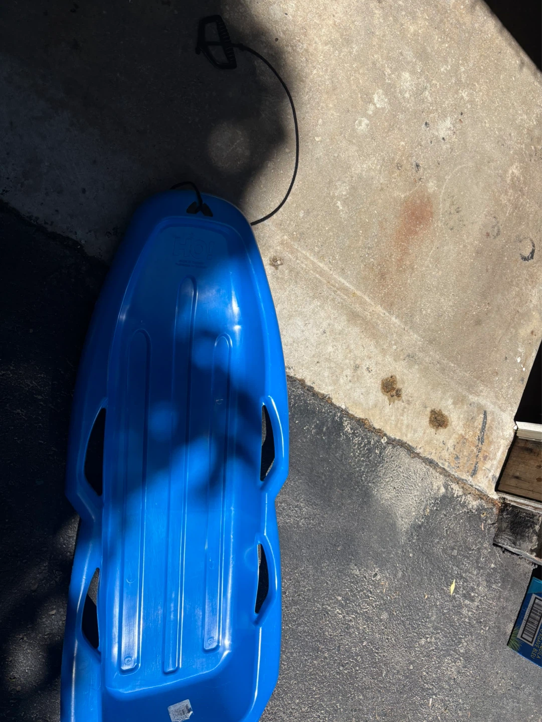 Blue Toboggan Snow Sled with Rope - photo 2