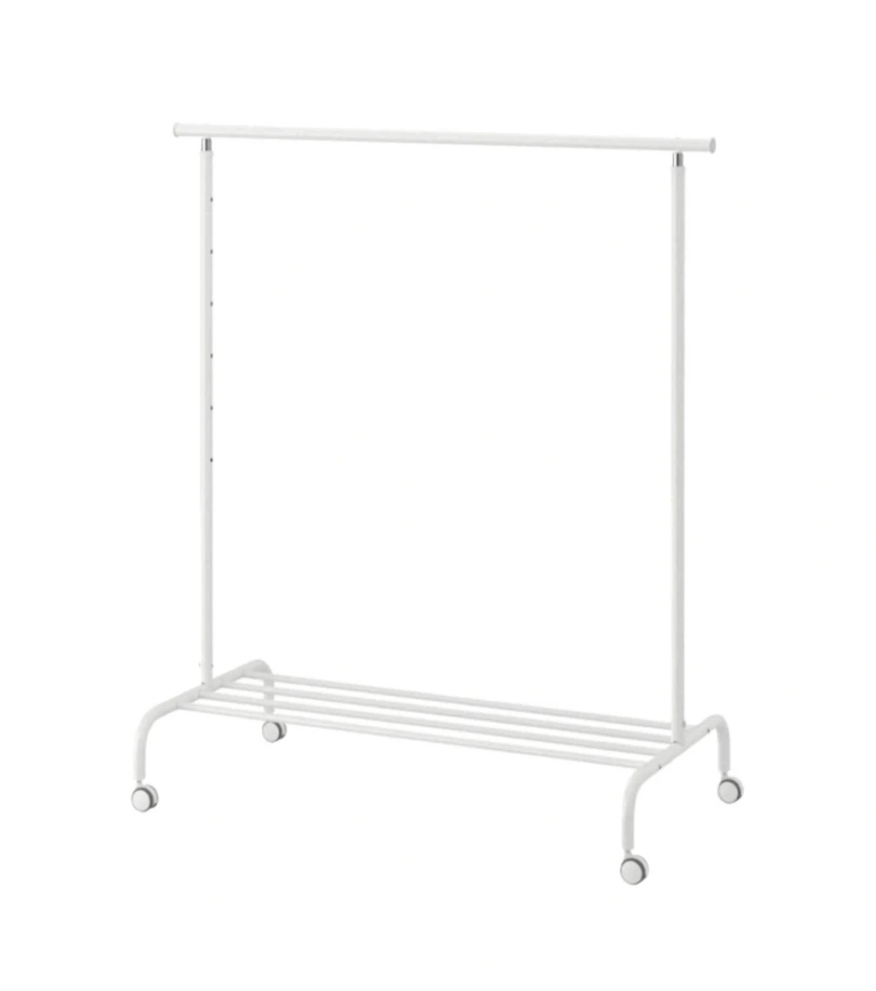 IKEA White Rolling Clothes Rack