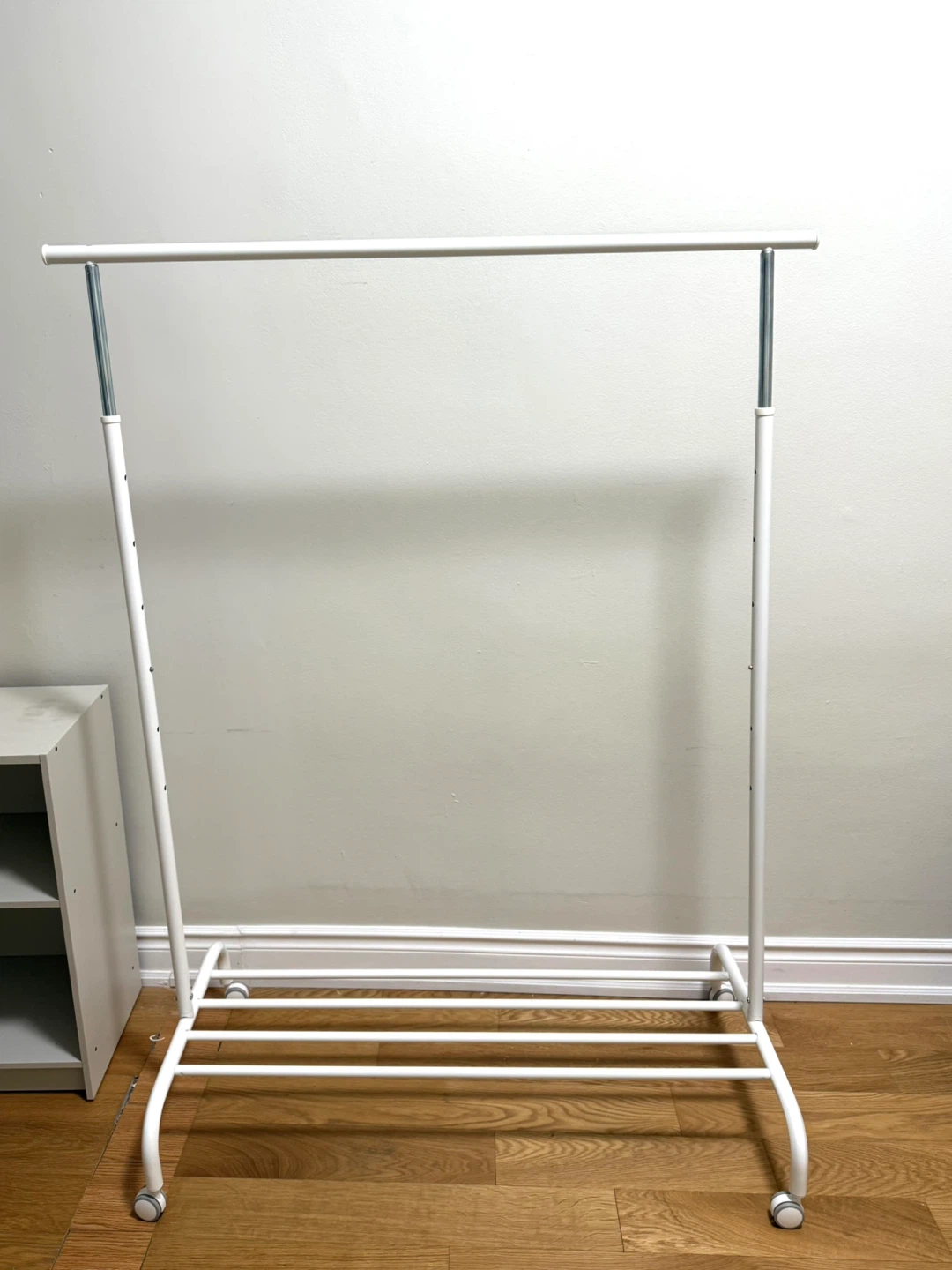 IKEA White Rolling Clothes Rack - photo 2