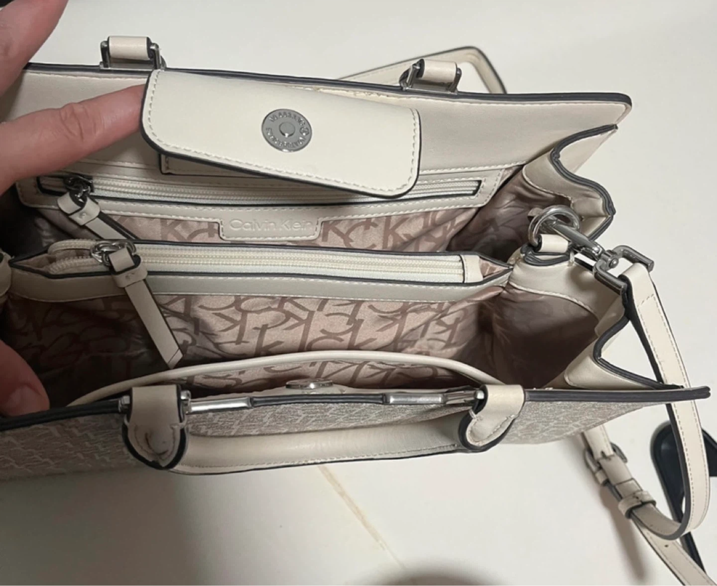 Calvin Klein Monogram Satchel Handbag - photo 2
