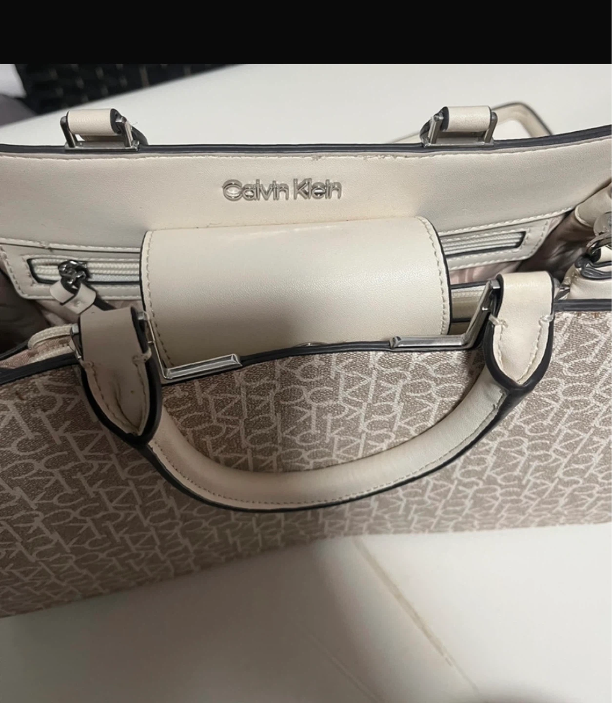 Calvin Klein Monogram Satchel Handbag - photo 3
