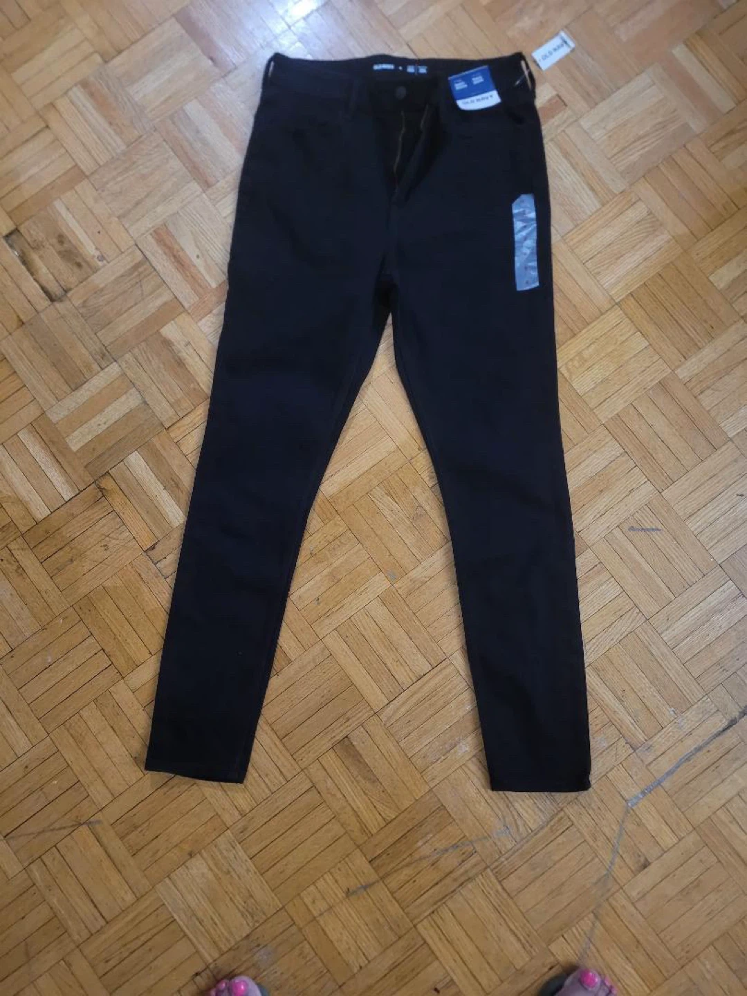 Old Navy High-Waisted Black Rockstar Super Skinny Jeans Size 0