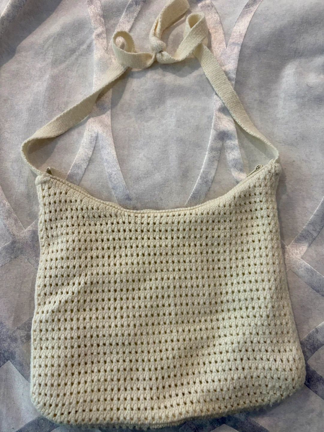 Brandy Melville Cream Knit Shoulder Bag - photo 5