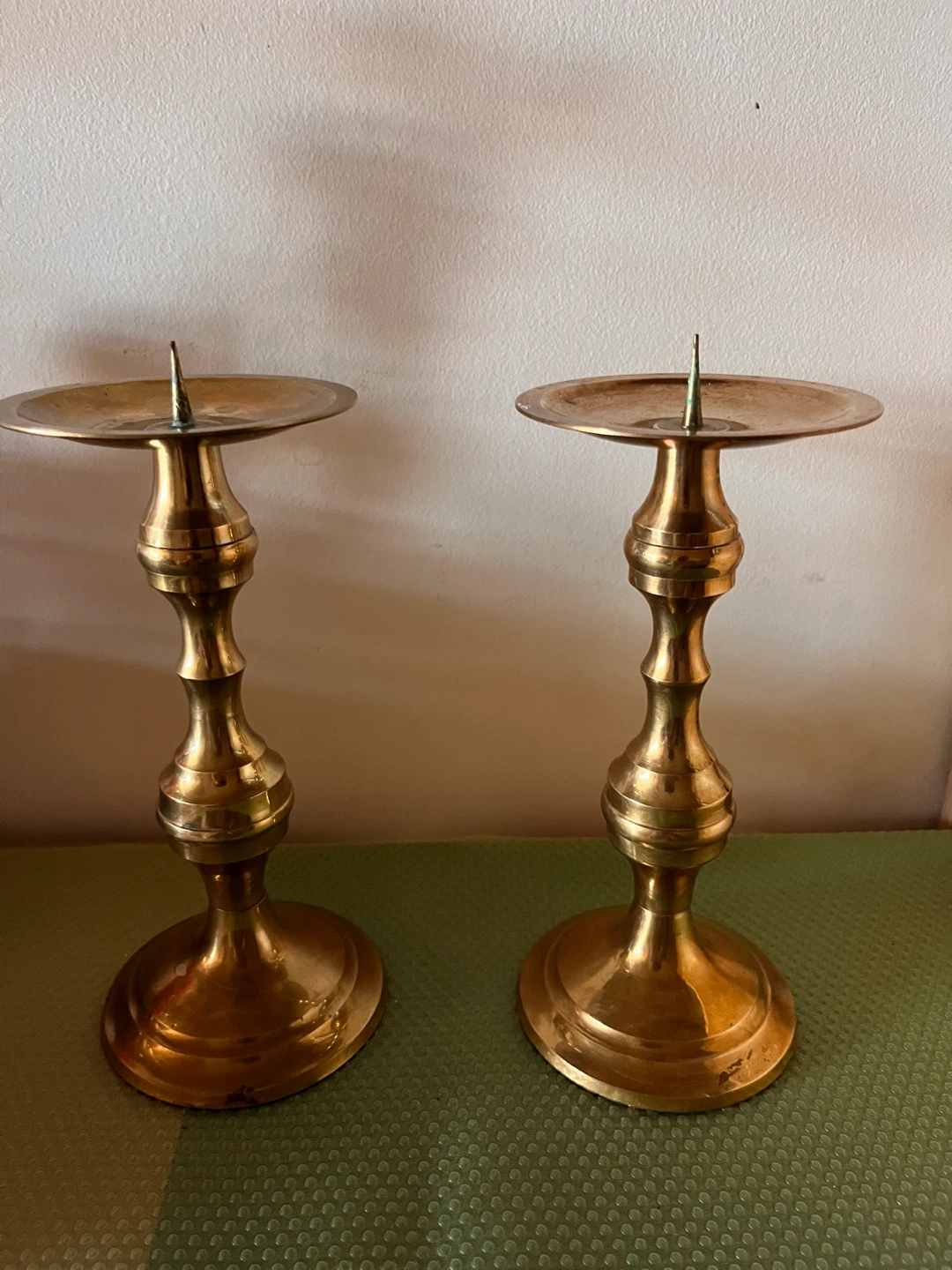 2 Vintage Brass Candlesticks