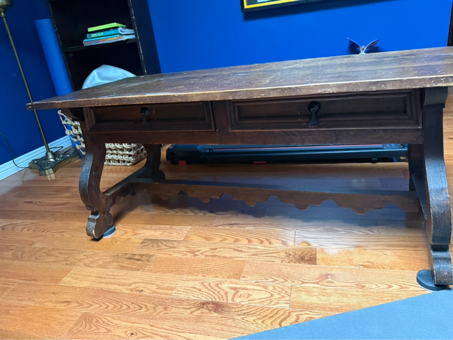 Vintage Wooden Desk with Drawers