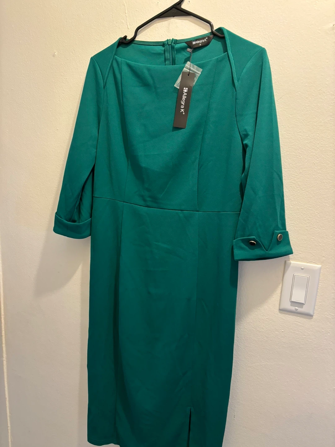 NEW-Allegra K Women's Green Midi Dress - Size M