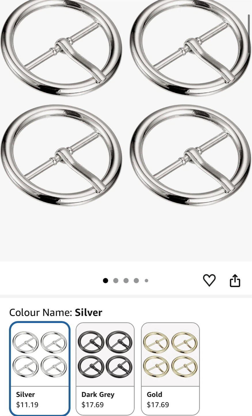 4 Pcs Silver Buckle Straps - photo 2