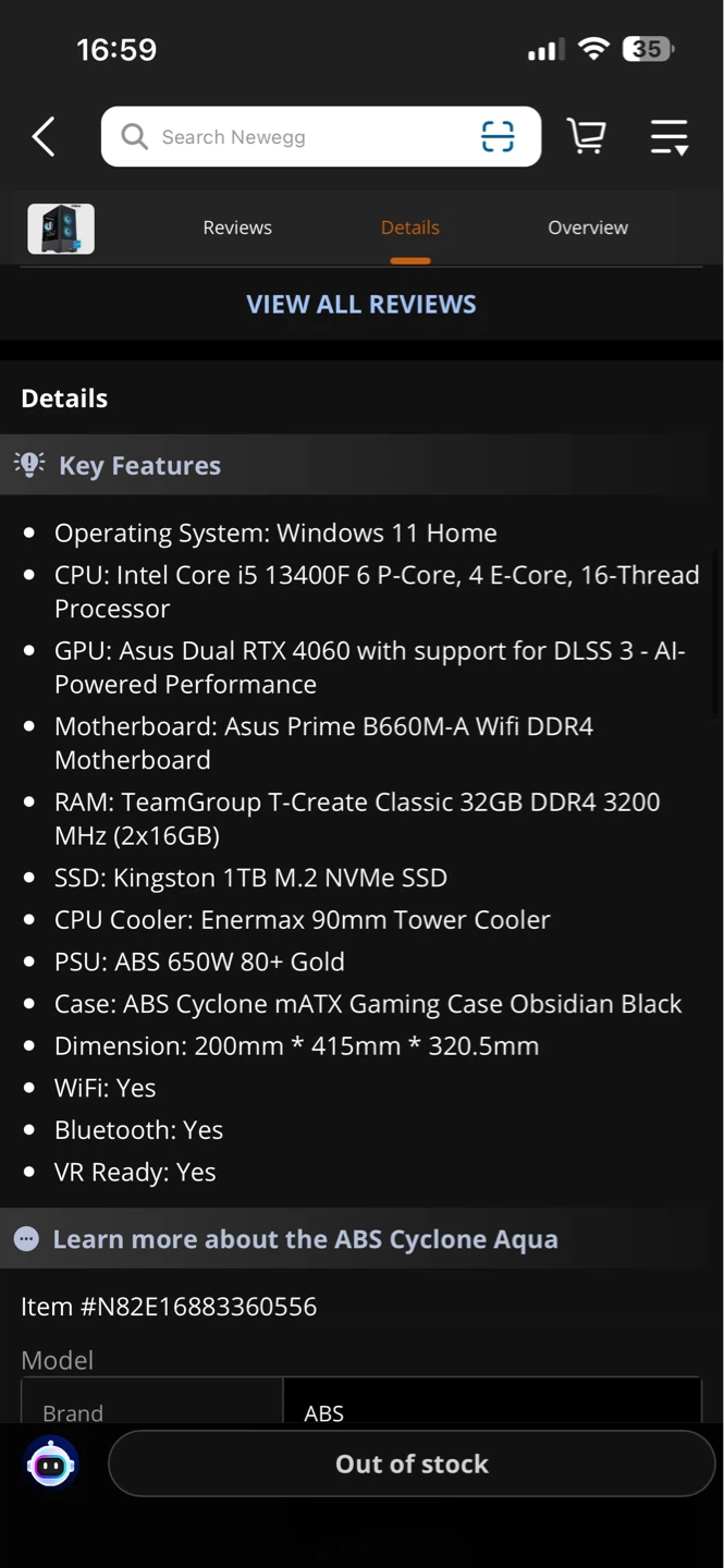 ABS Cyclone Aqua Gaming PC - Intel i5, RTX 4060 with all setup - photo 4