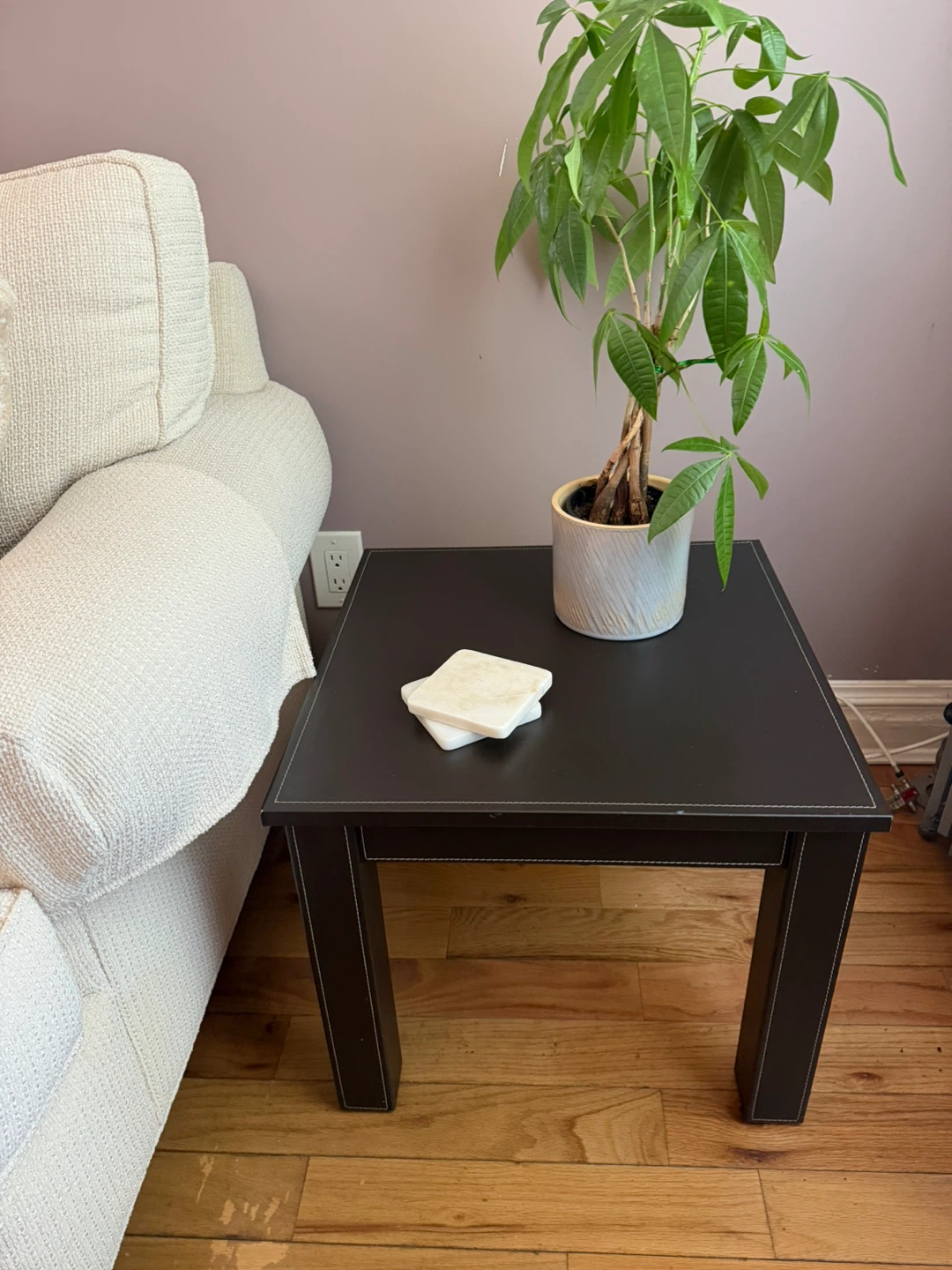 Set of 2 Black Square End Tables - photo 2