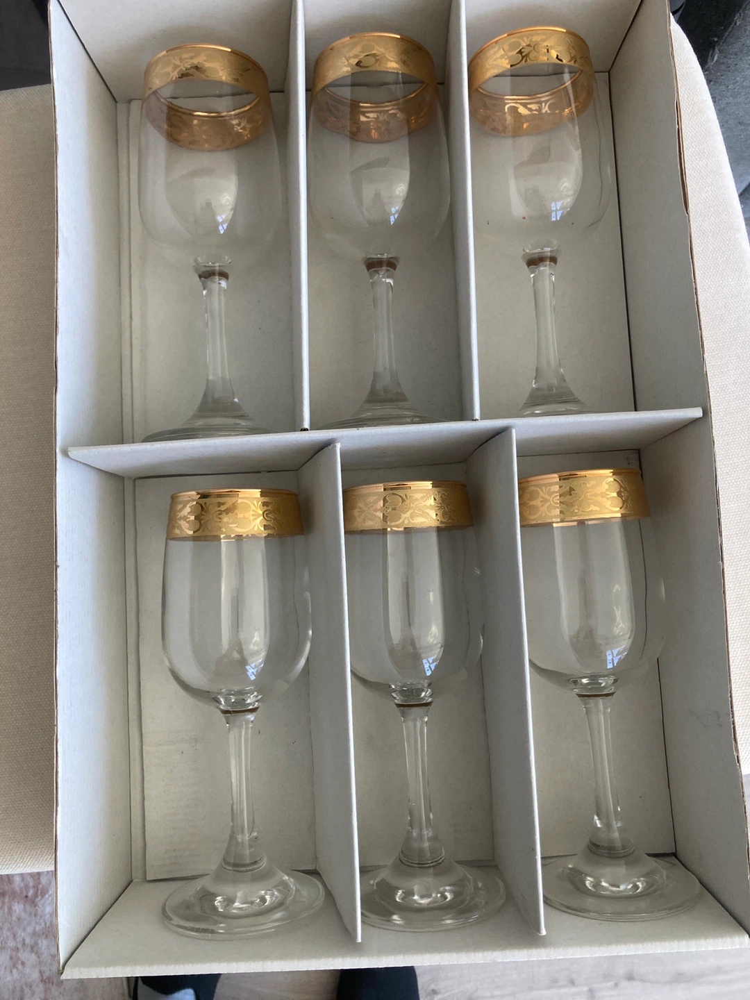 GoldLine Calici Stemware Glasses Set