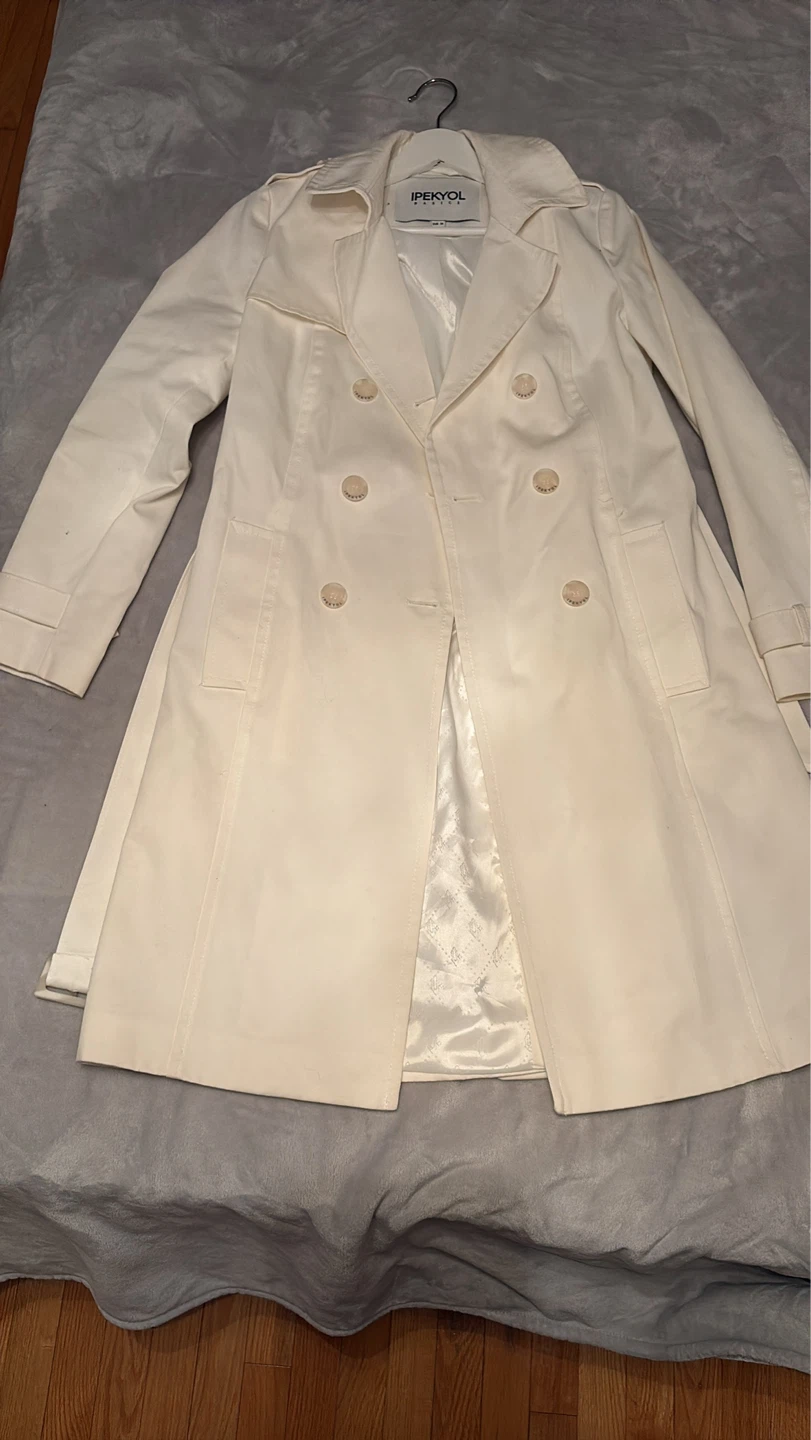 Ipekyol White Double-Breasted Trench Coat - photo 3