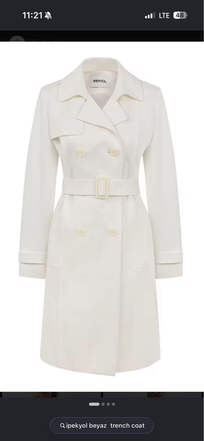 Ipekyol White Double-Breasted Trench Coat