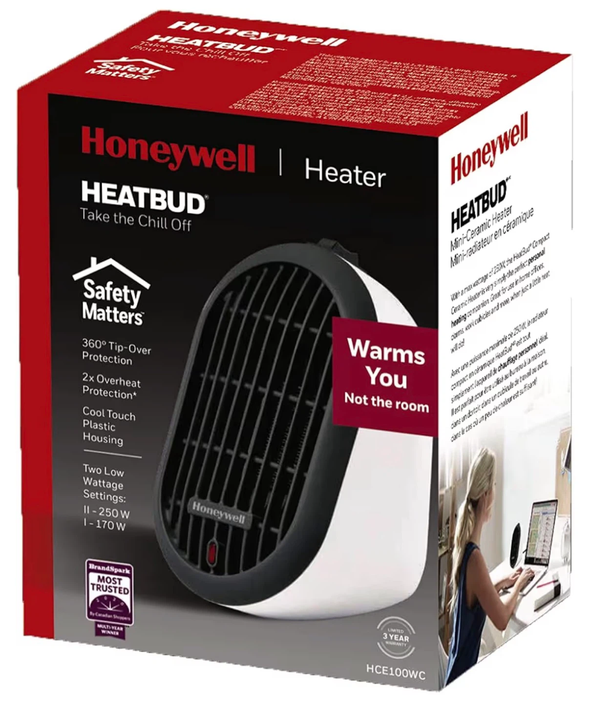 Honeywell HEATBUD Mini-Ceramic Heater - photo 4