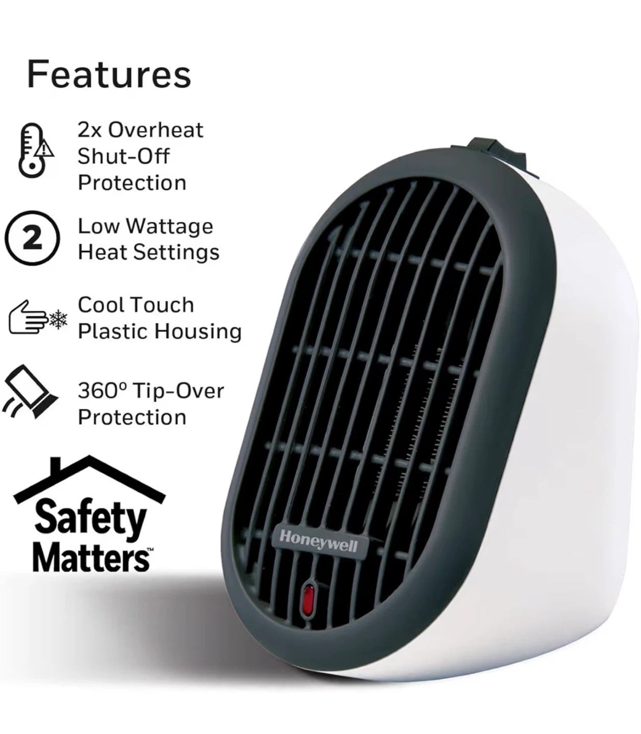 Honeywell HEATBUD Mini-Ceramic Heater - photo 3