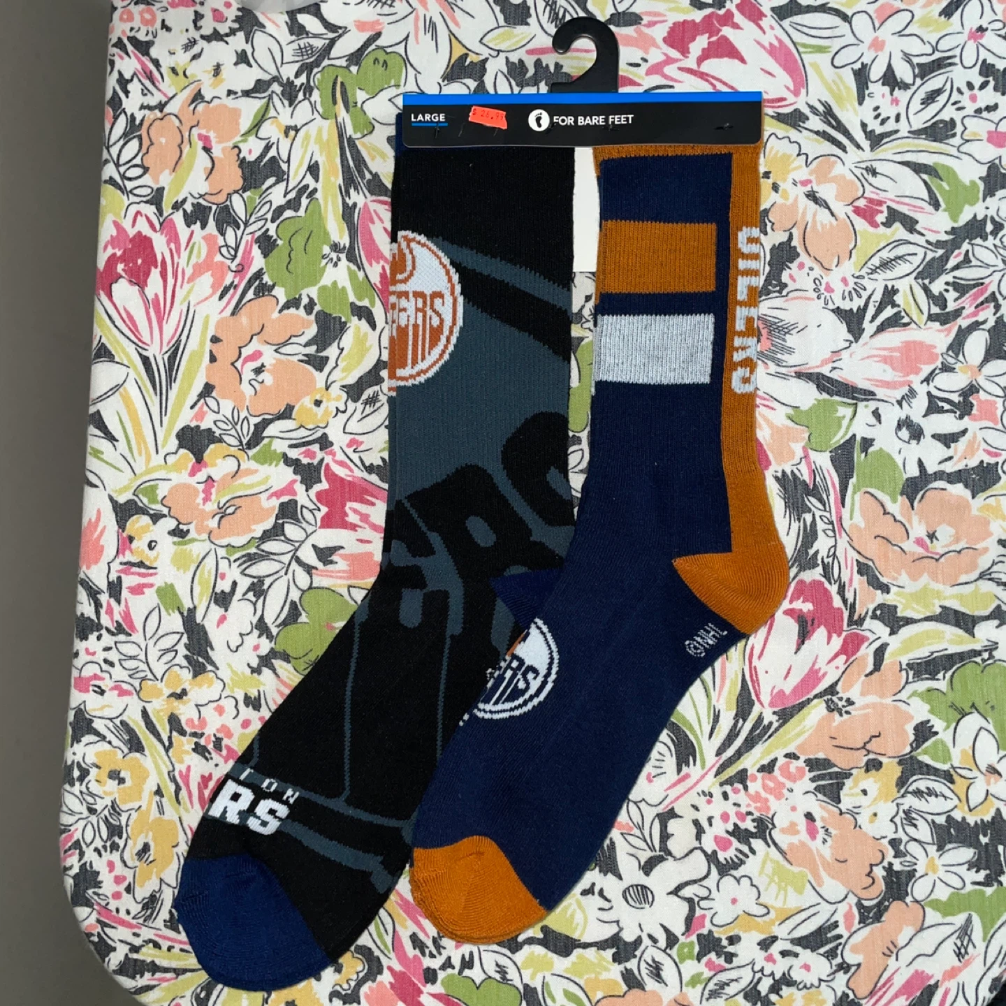 2x Edmonton Oilers Socks (Men's L)