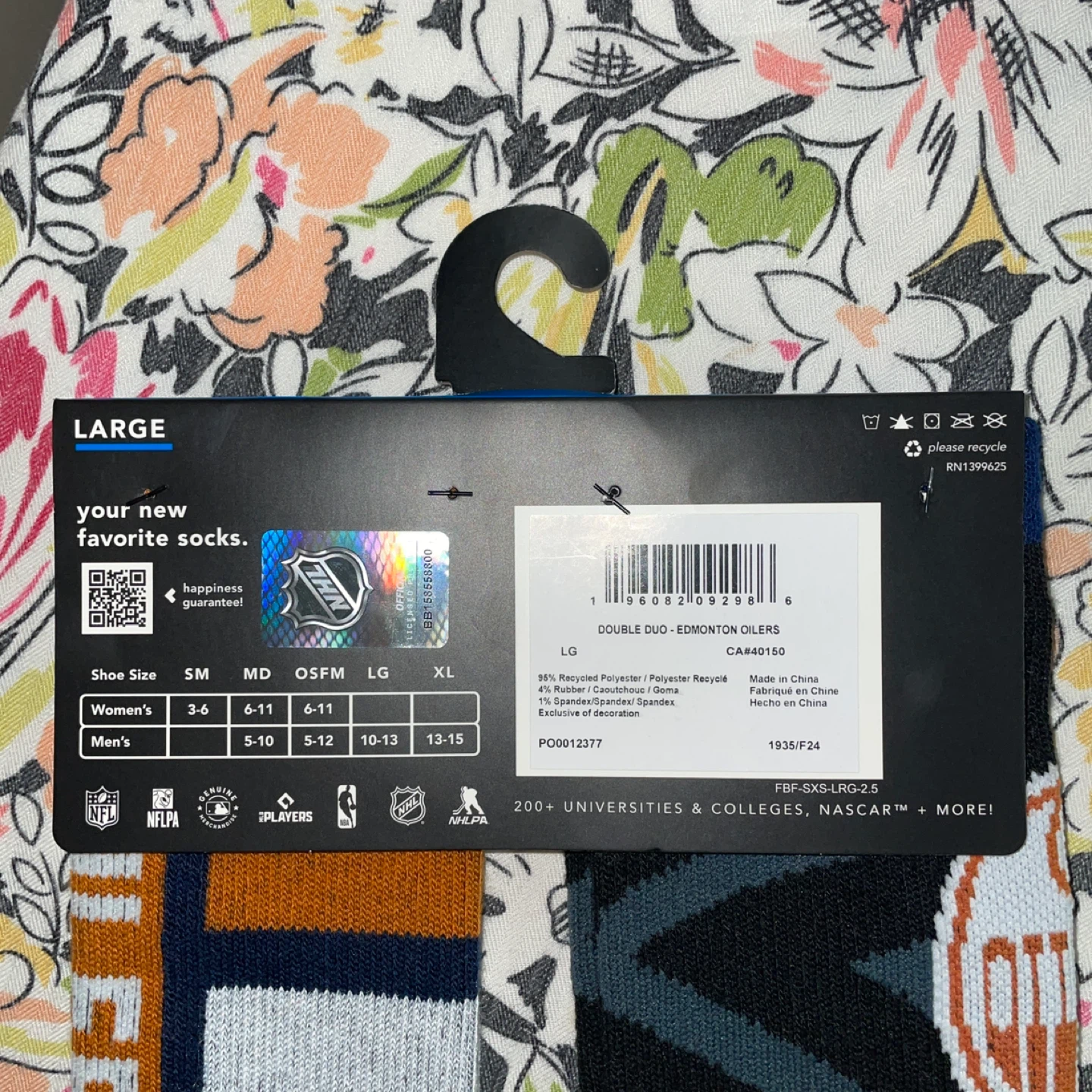 2x Edmonton Oilers Socks (Men's L) - photo 2