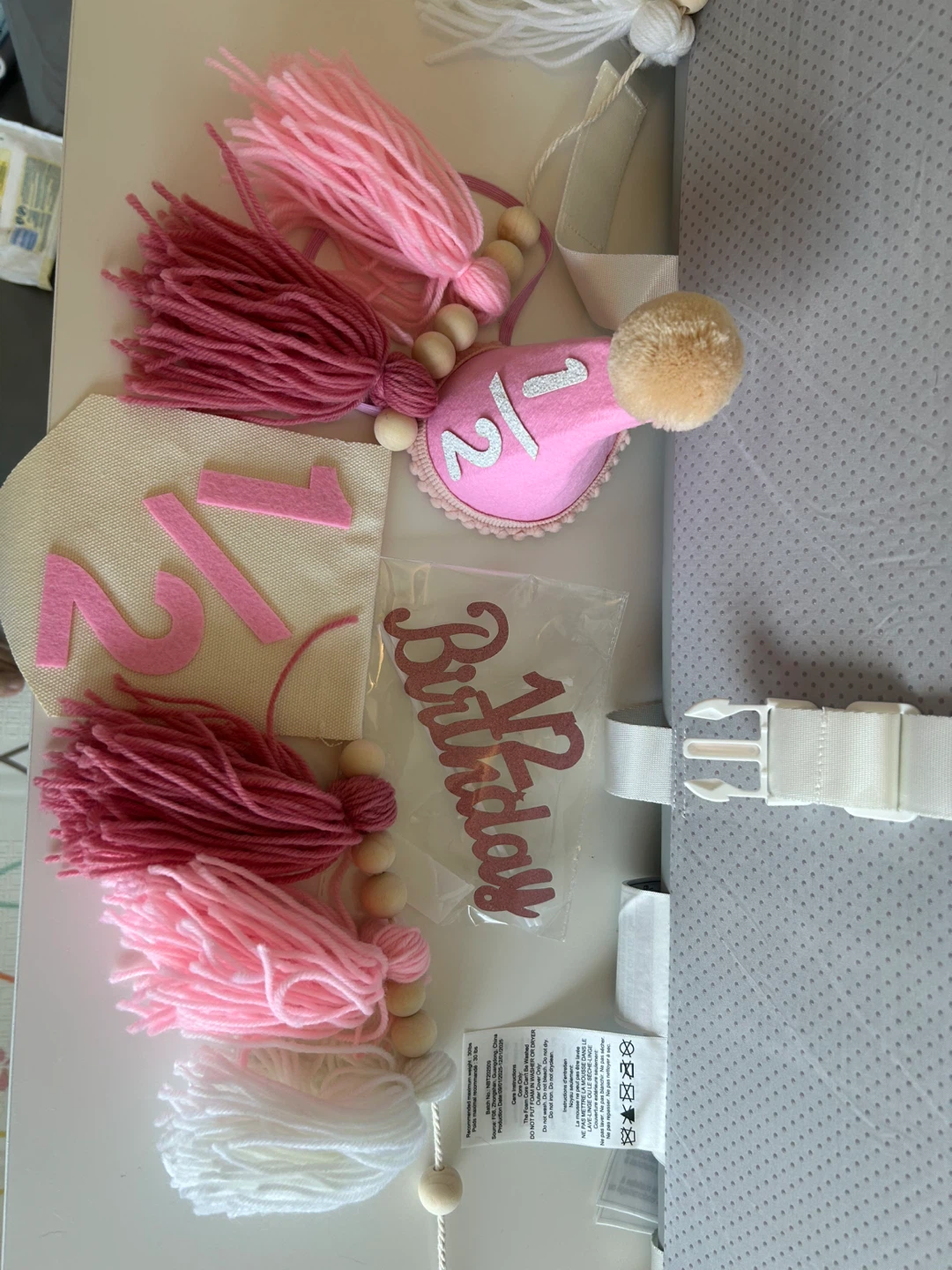 1/2 Birthday Party Banner & Cake Topper Set
