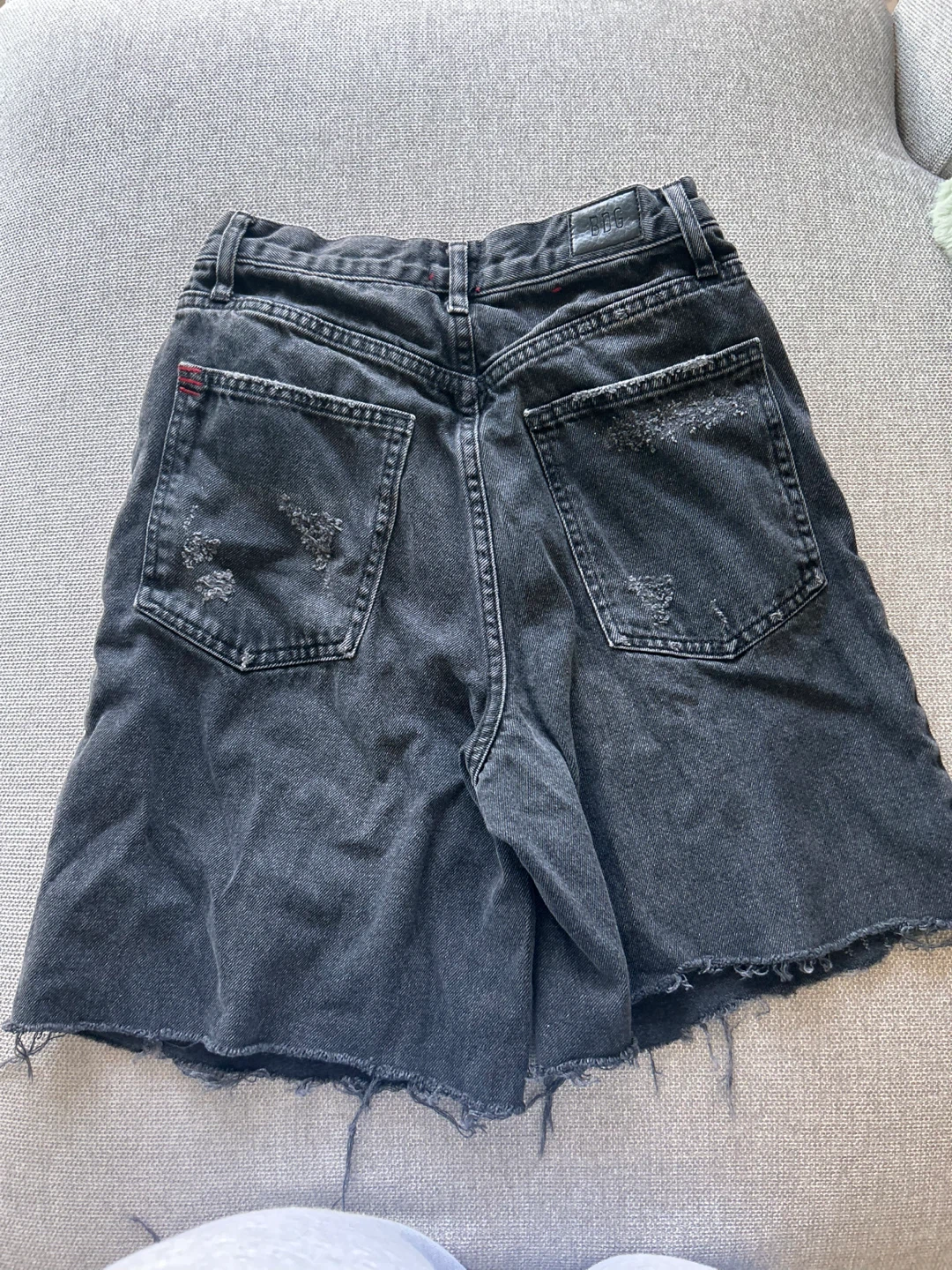 Urban Outfitters high rise black denim Bermuda shorts size 26 - photo 5