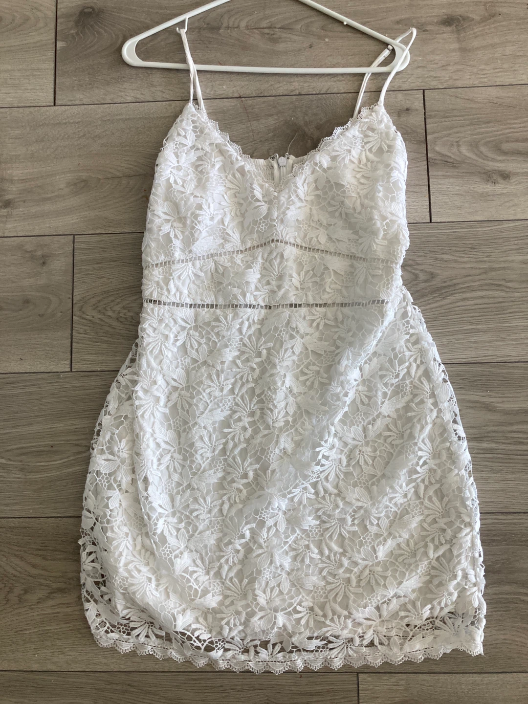 White Abercrombie & Fitch Lace Mini Dress