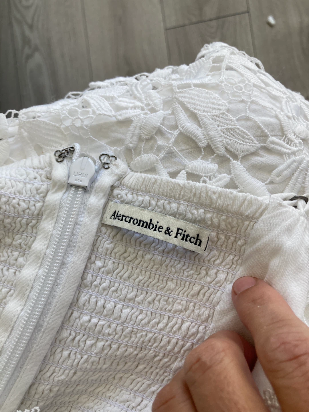White Abercrombie & Fitch Lace Mini Dress - photo 3