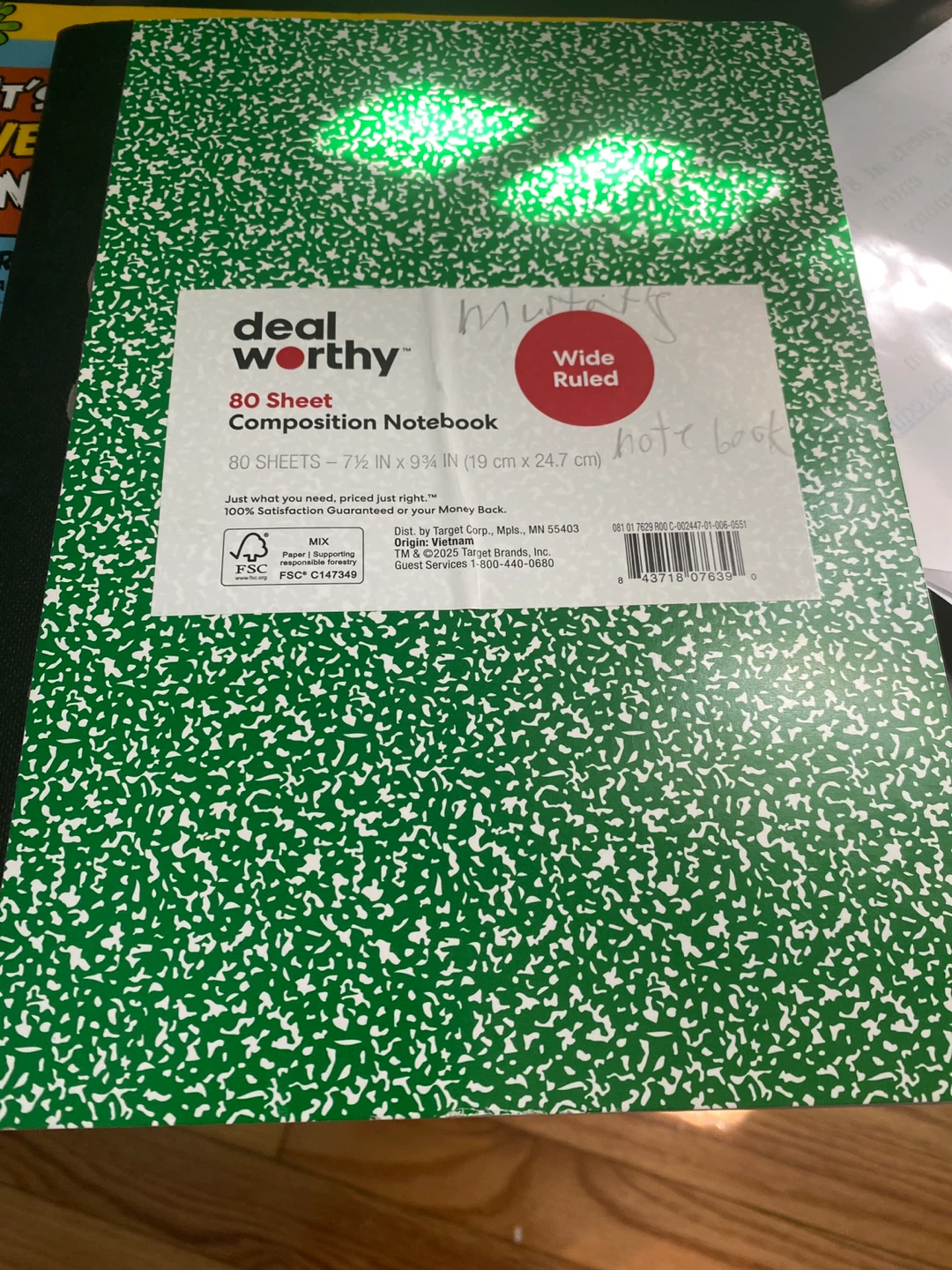 Deal Worthy Composition Notebook Wide Ruled