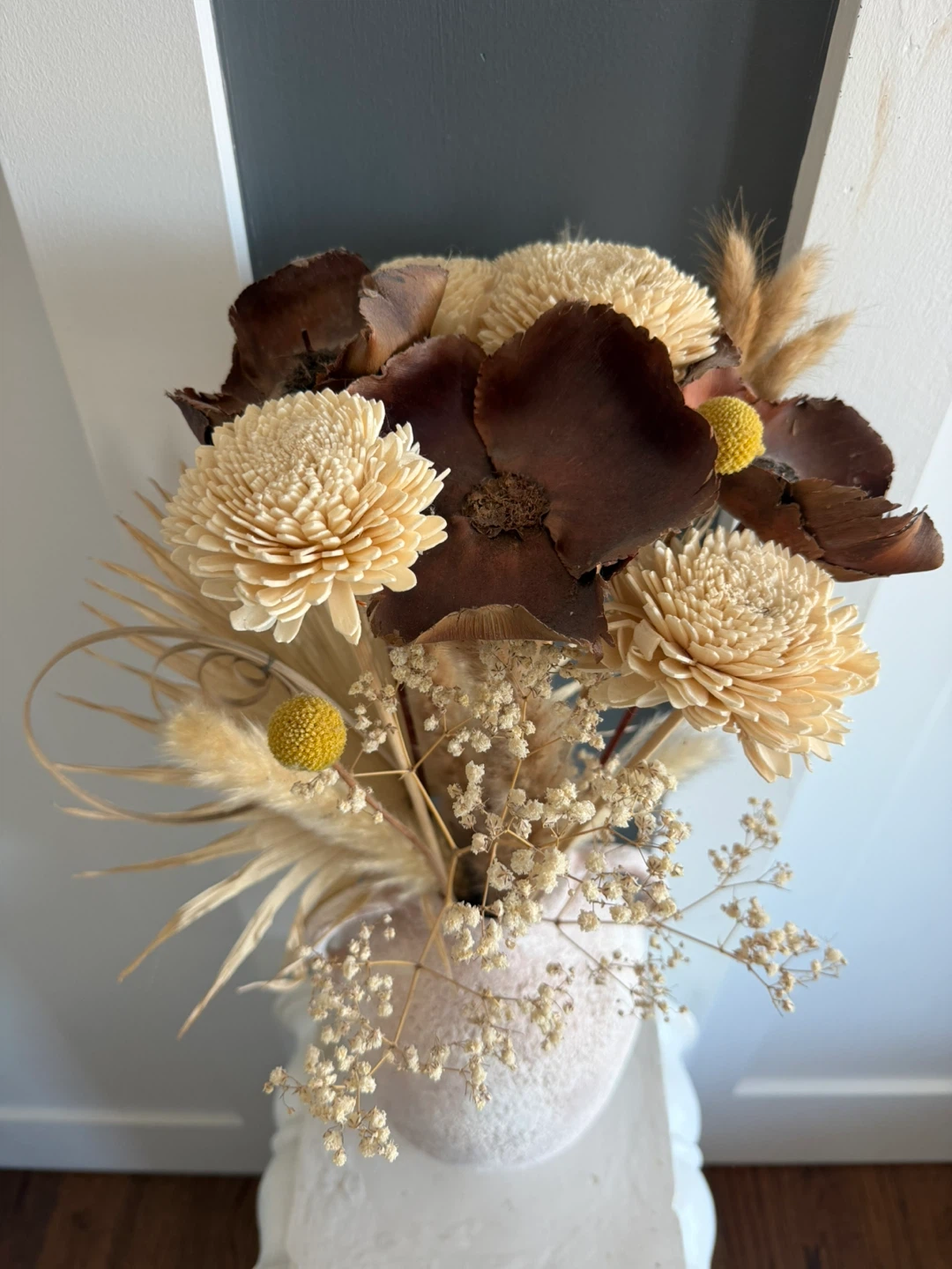 Dried Flower Arrangement in Decorative Vase - photo 2