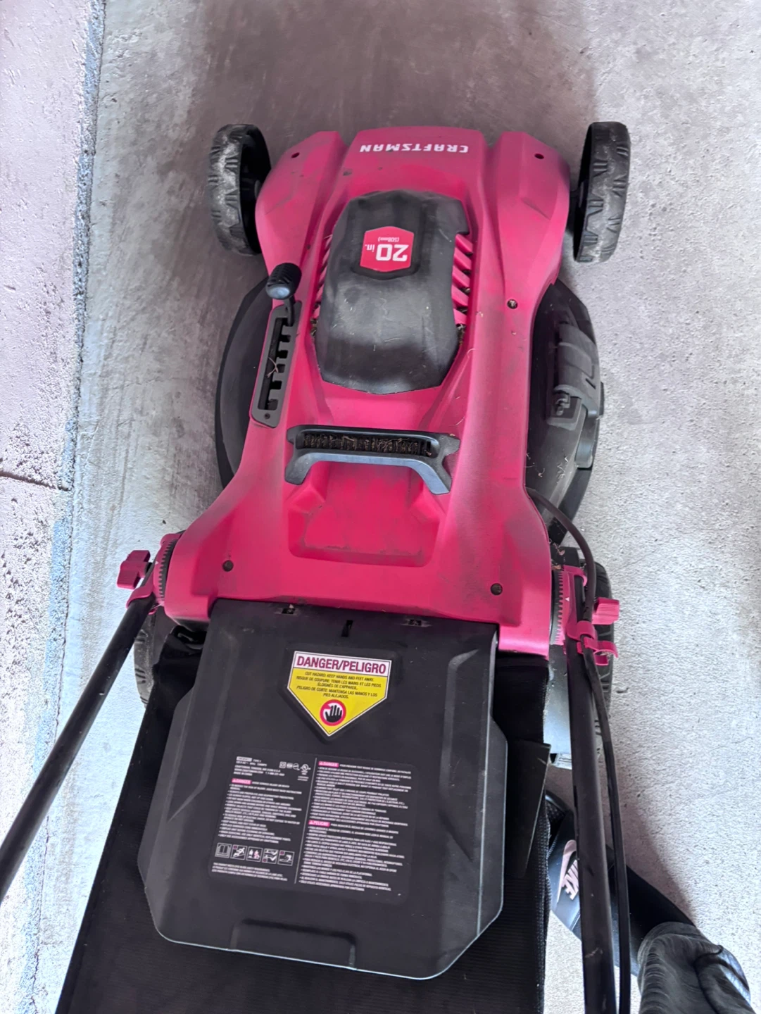 NOT STARTING Craftsman 20-inch Pink Electric Mower