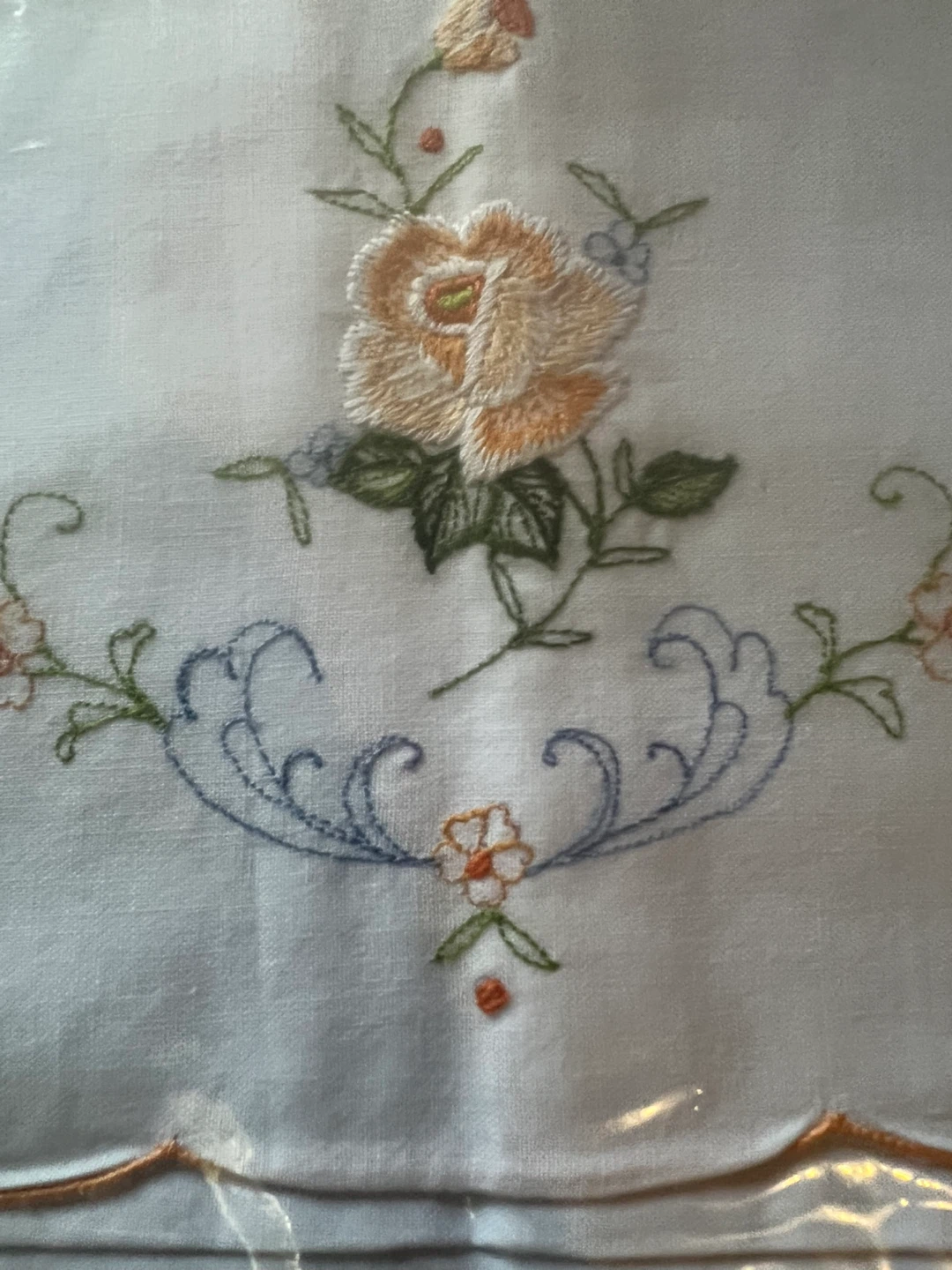 Vintage Embroidered Cotton Pillowcases - photo 2