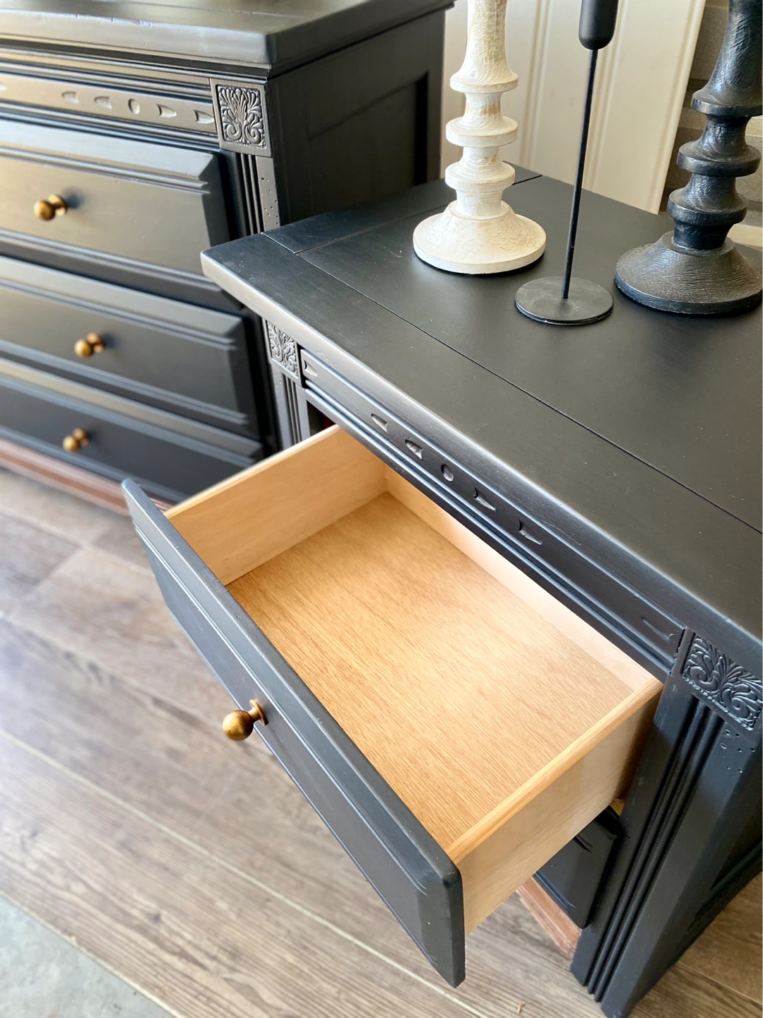 Black Dresser and Nightstand Set - photo 5