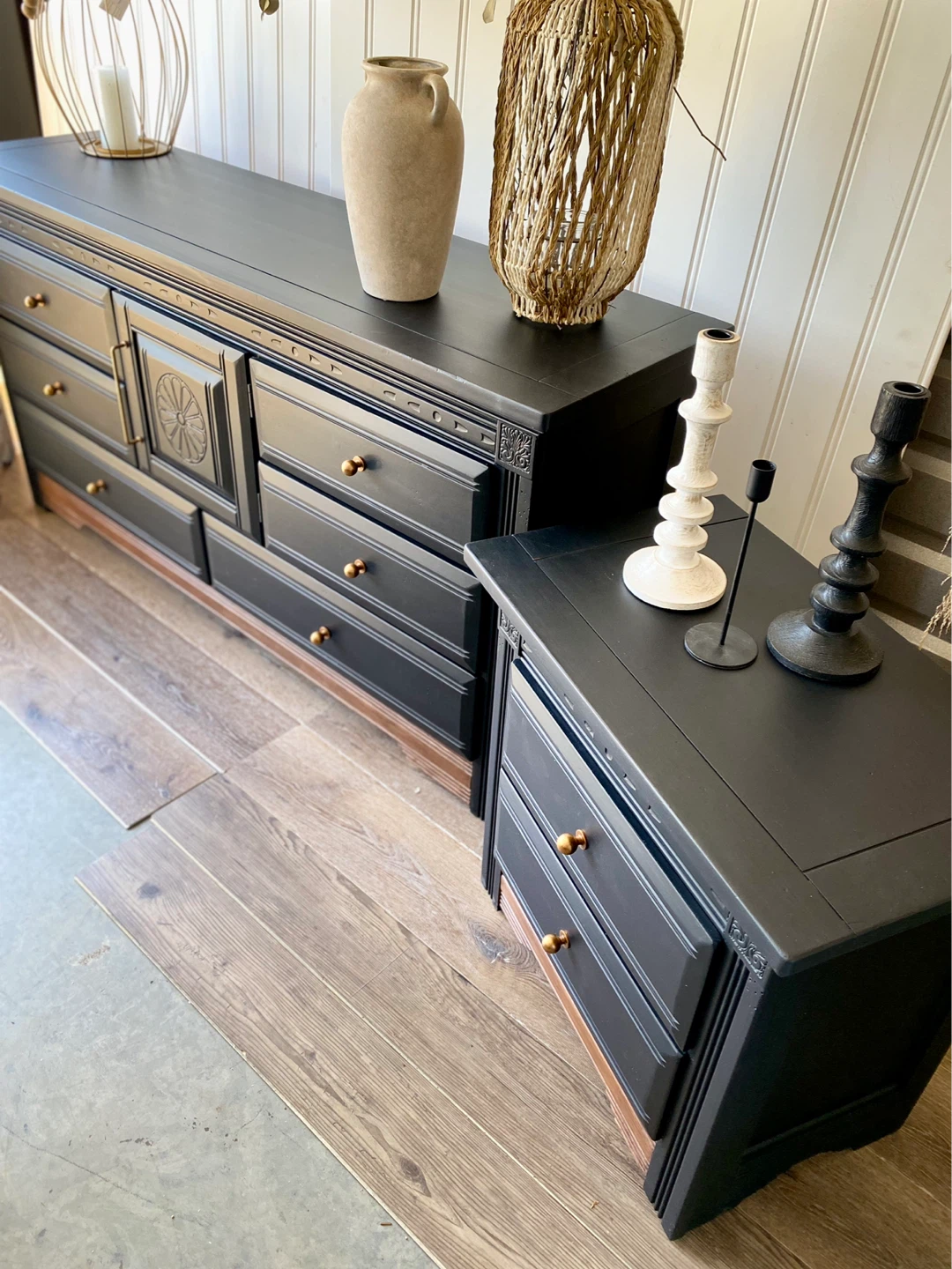 Black Dresser and Nightstand Set - photo 3