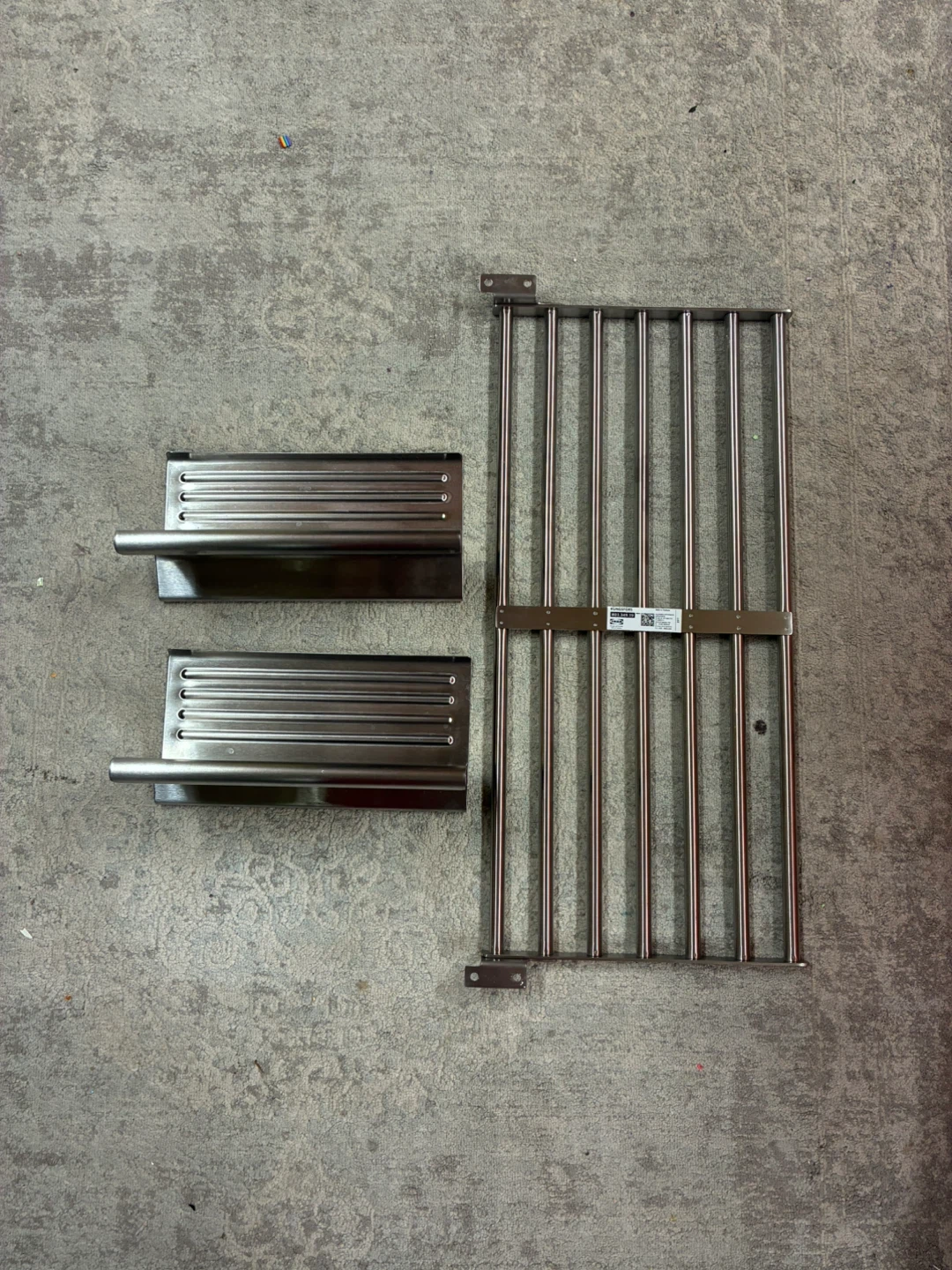 IKEA KUNGSFORS Wall rack and 2 Tablet stands all stainless steel