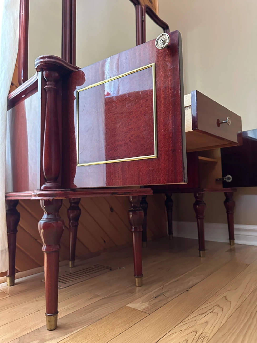Vintage French Regency Mahogany Vanity with Stool (CAN DELIVER) - photo 5