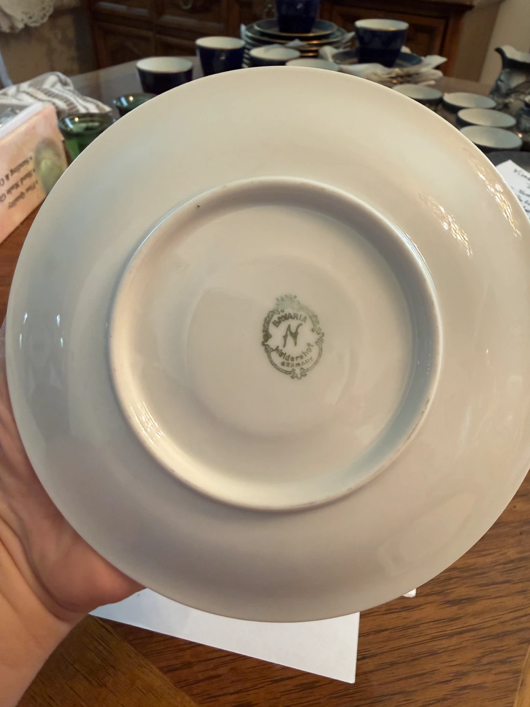 Bavaria Hand-Painted Tea Cup, Saucer, and Plate Set - photo 4