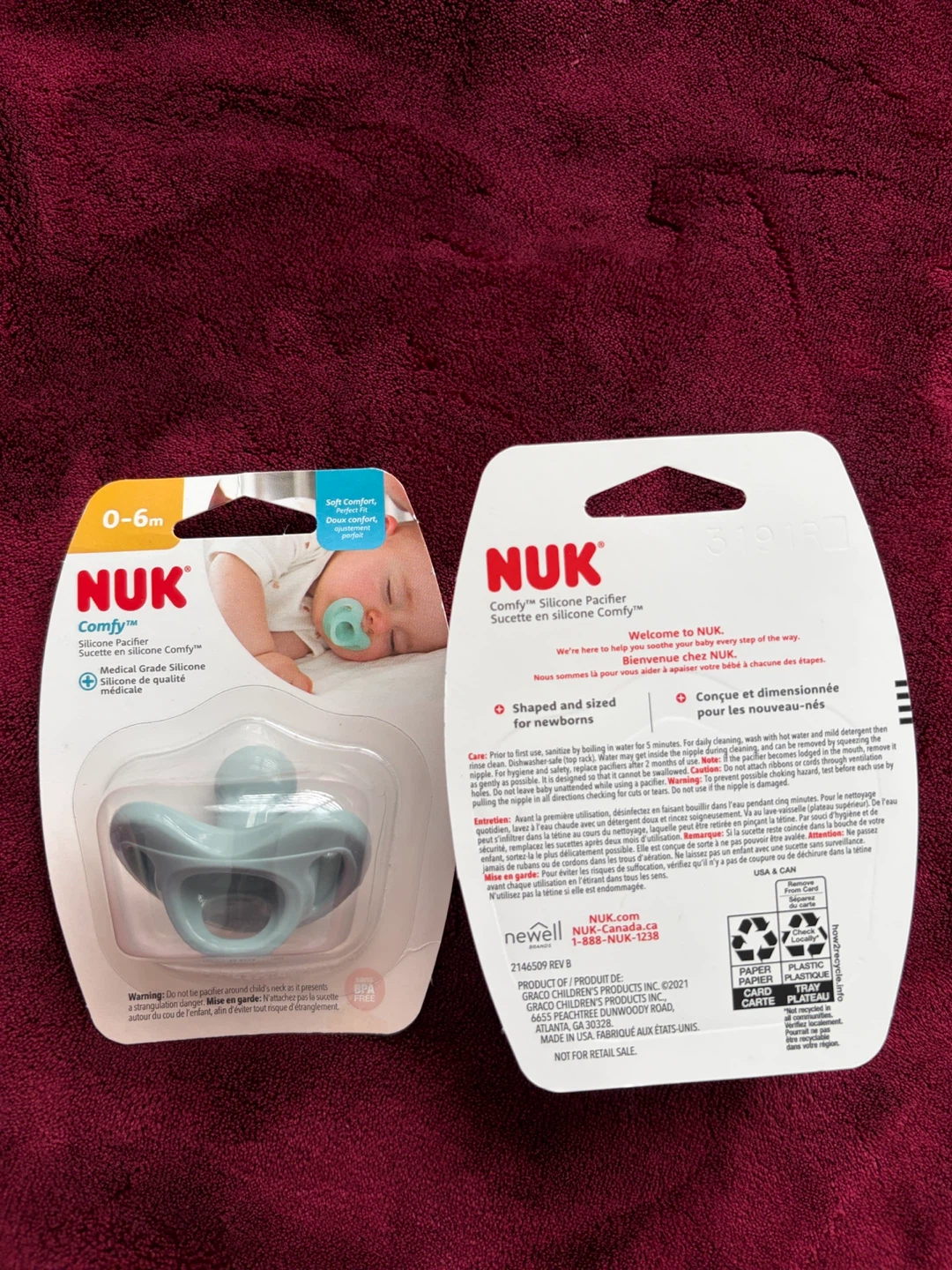 NUK Comfy Silicone Pacifier 0-6m