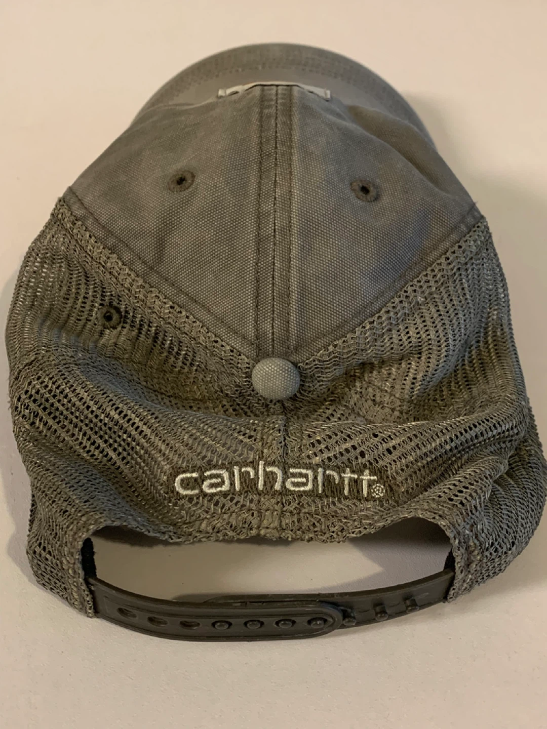 Faded Carhartt Grey Trucker Hat - photo 2