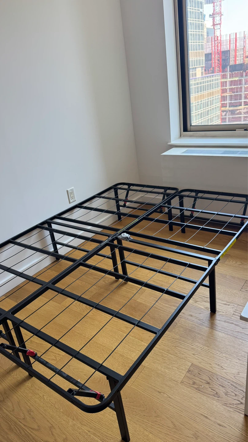 FULL Black Metal Bed Frame - photo 2