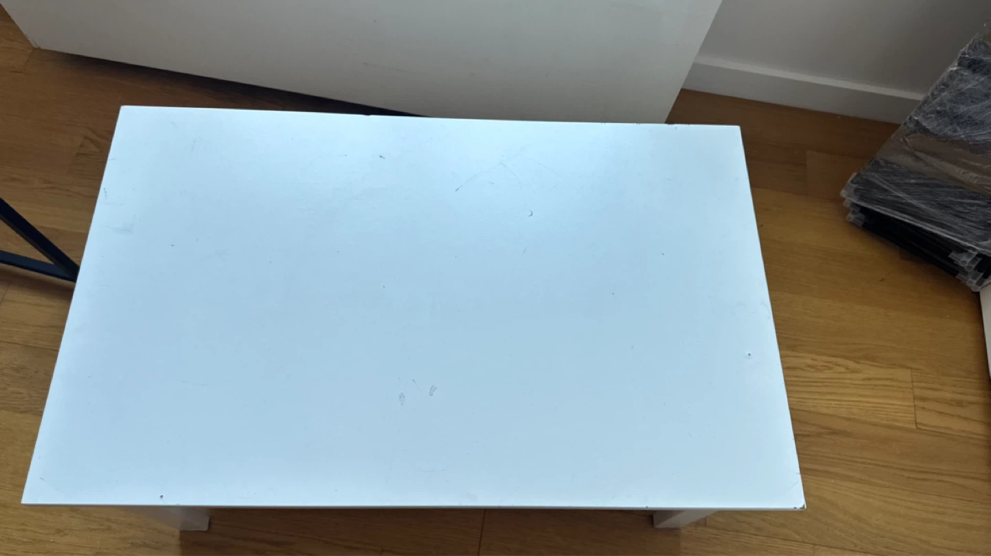 White Coffee Table with Shelf - photo 2