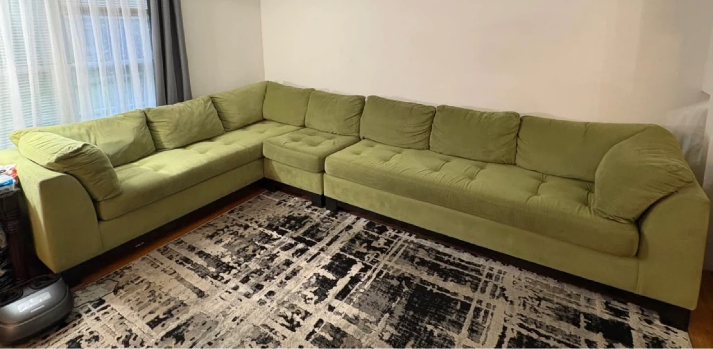 Lime Green Sectional Sofa - photo 4
