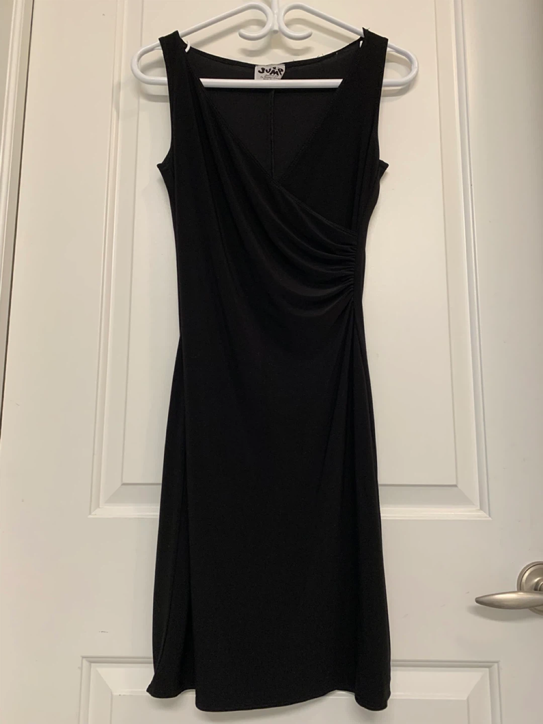 Jump Apparel Co. Black Ruched Wrap Dress