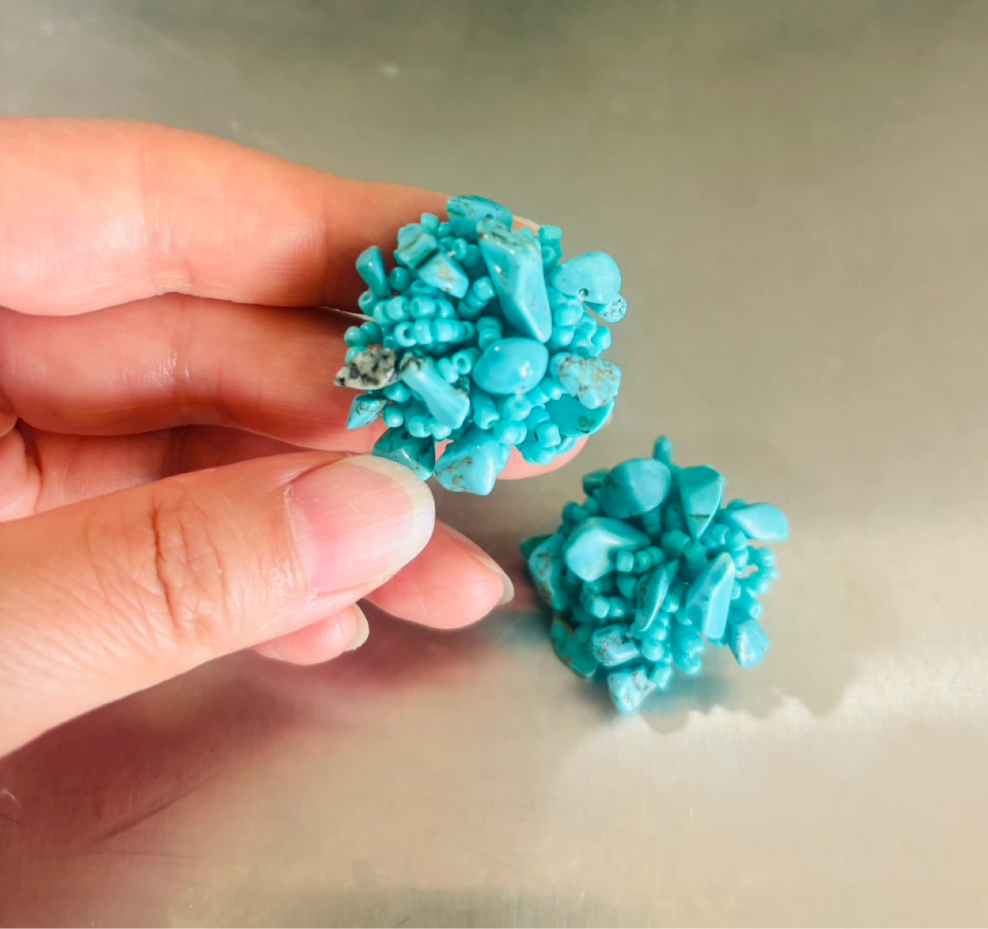 Turquoise Cluster Earrings! 🥰