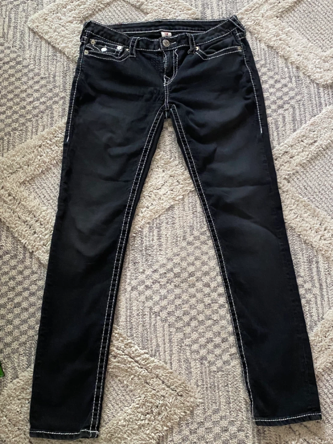 True Religion Black Skinny Jeans Size 31 - photo 2