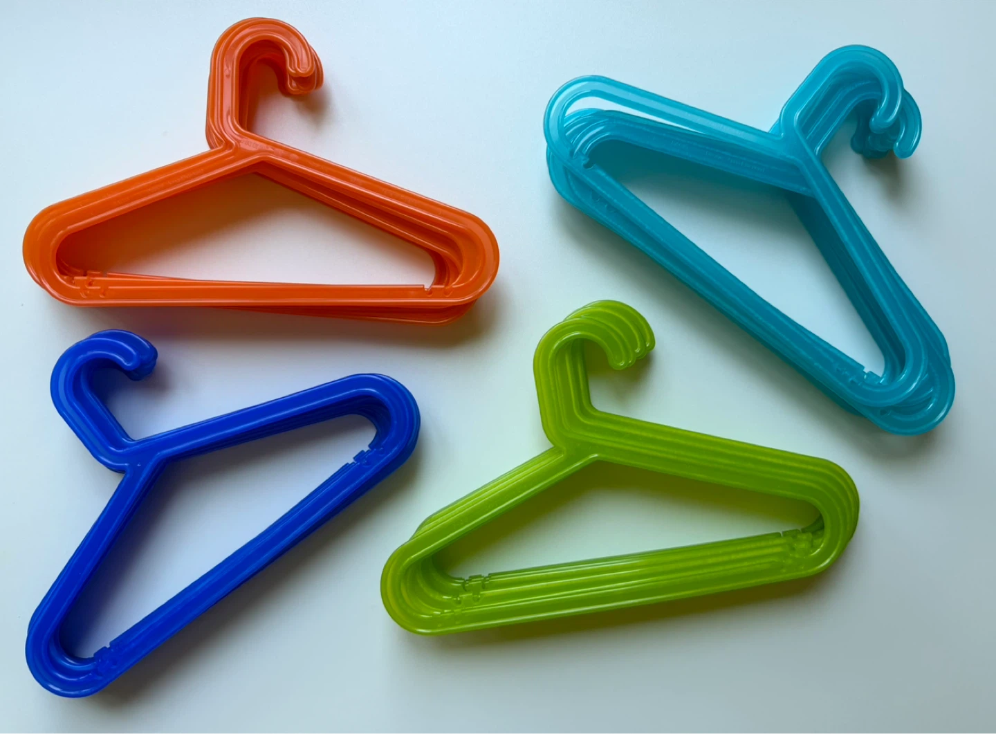 colorful plastic kids hangers