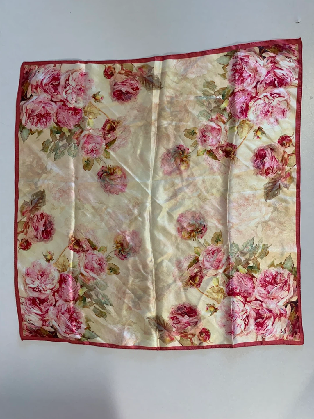 Floral Silk Handkerchief