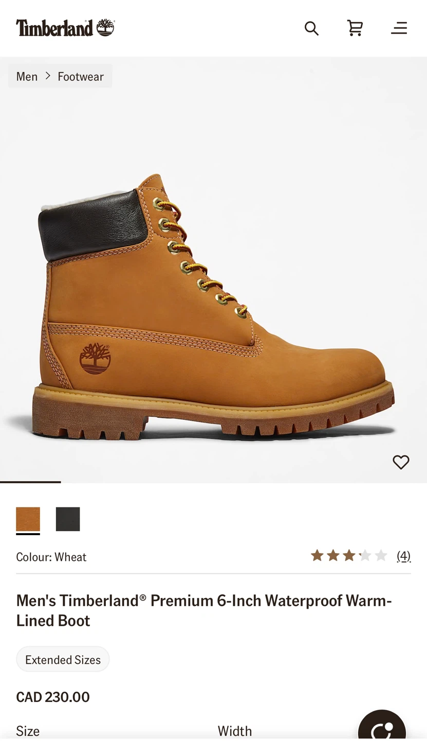 Timberland Men's Fur Warm-Lined Boots