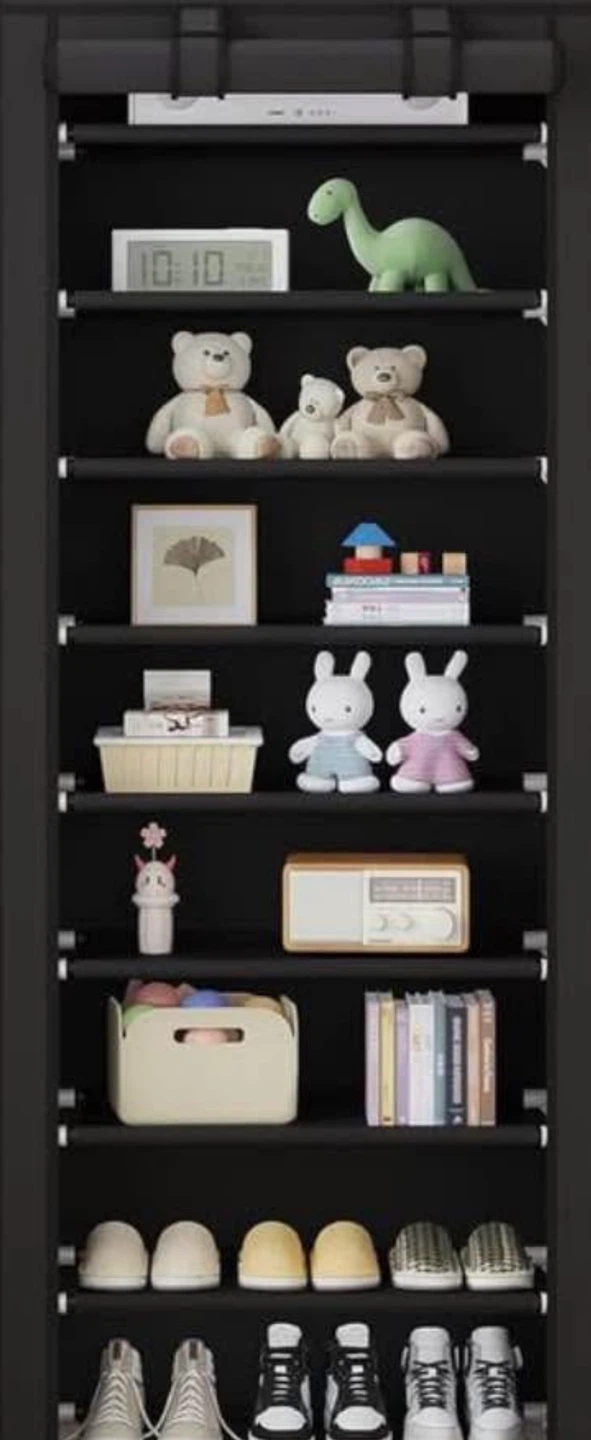10-Tier Fabric Shoe Rack Organizer - photo 4