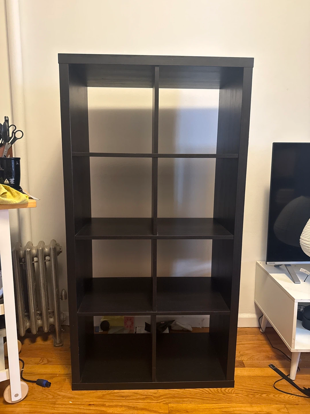 Black Brown 8-Cube Storage Shelf