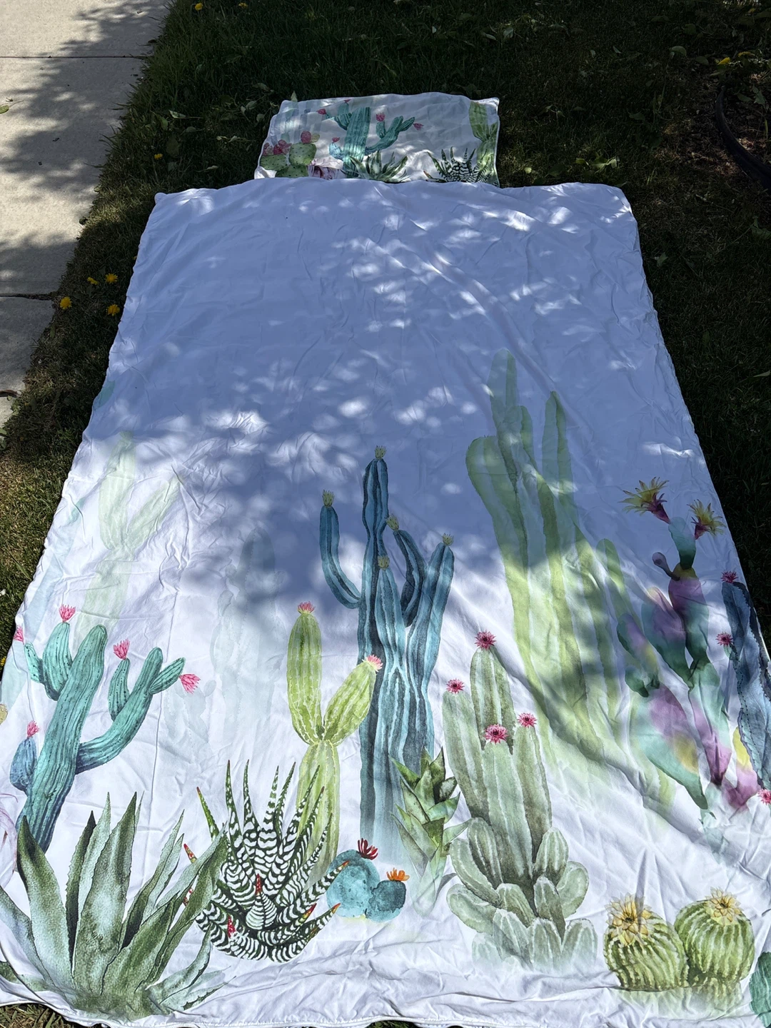 Cactus Print Duvet Cover Set