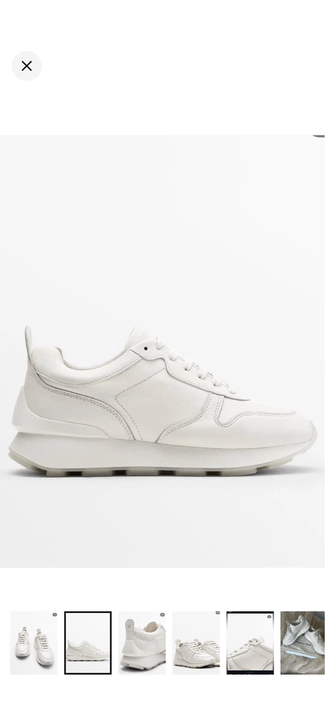 Massimo Dutti White Leather Sneakers - photo 2
