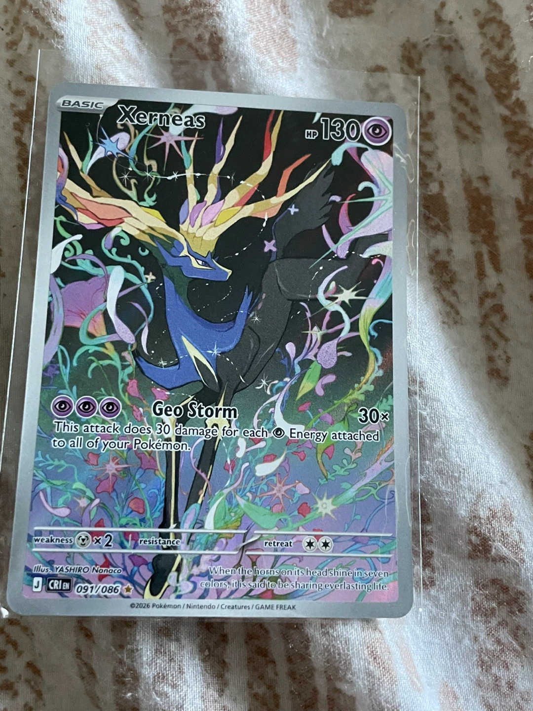 Pokemon Xerneas Trading Card 091/086