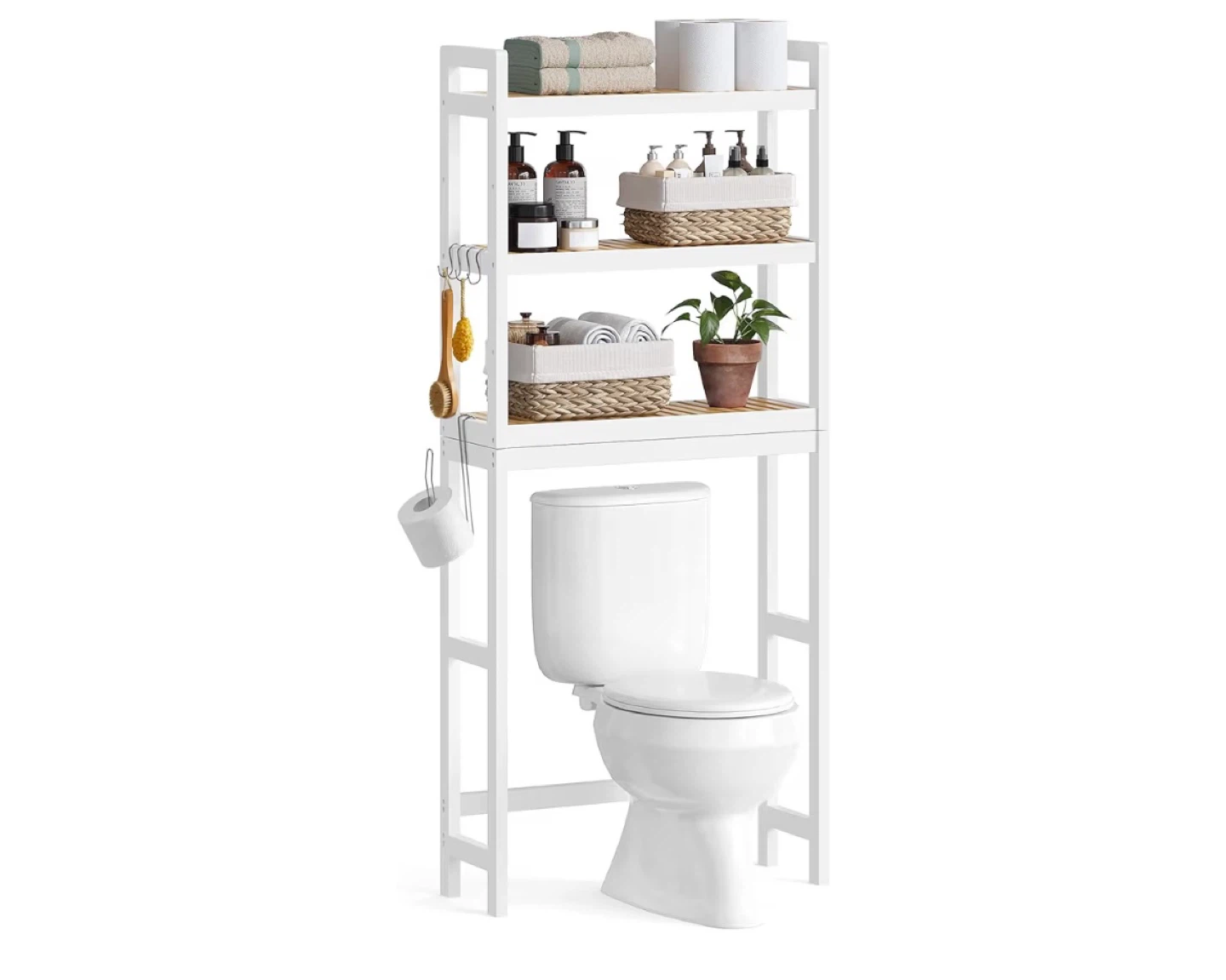 White 3-Tier Over-the-Toilet Storage Shelf
